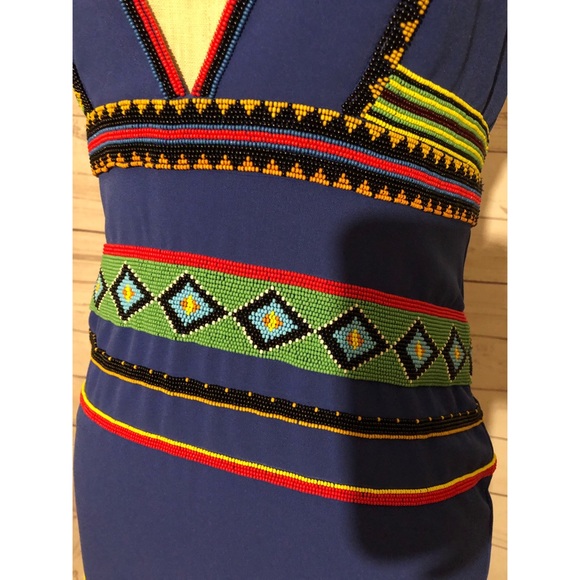 Nicole Miller Beaded asymmetrical statement dress - Picture 3 of 6